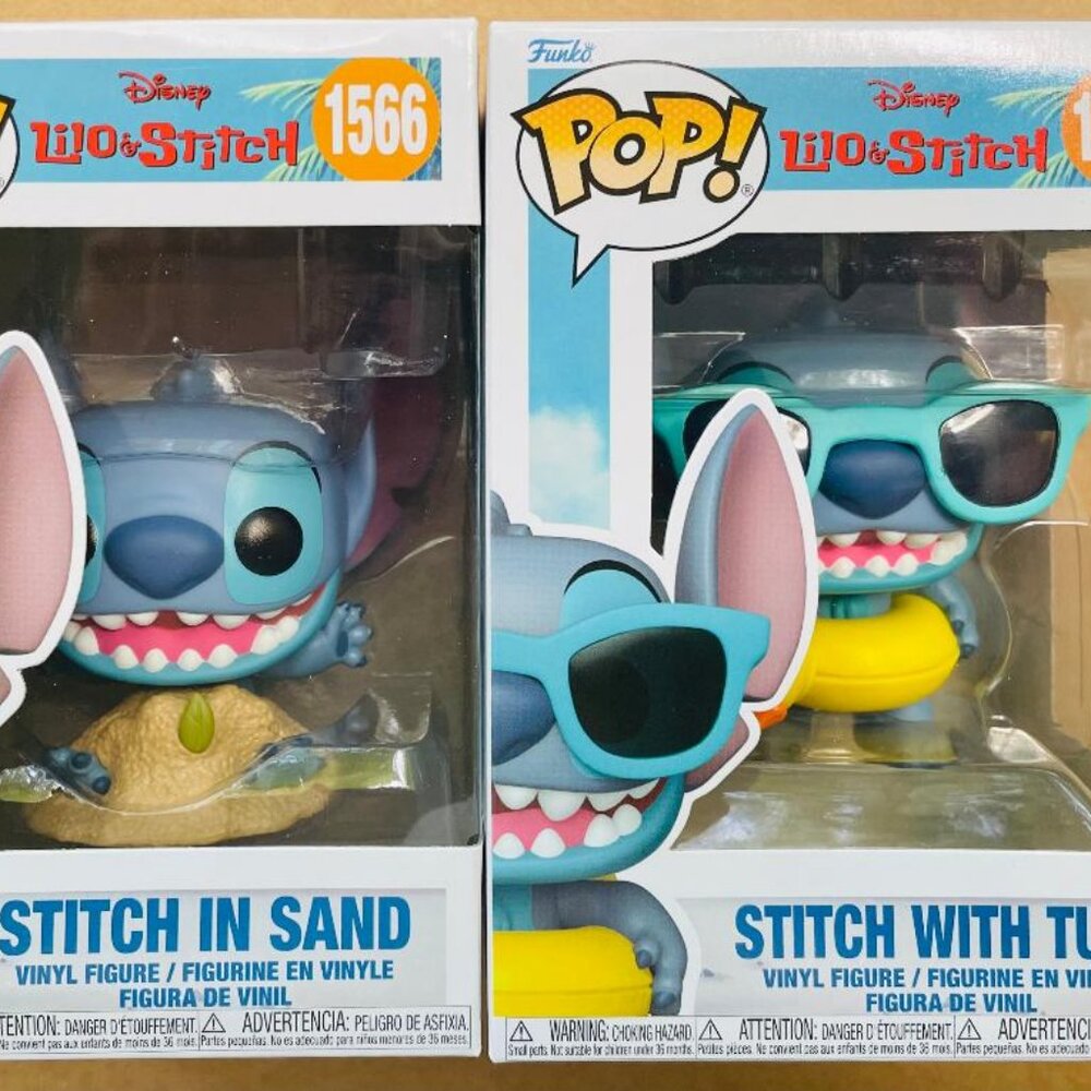 NEW Funko Pop! Disney Lilo & Stitch Summer Stitch #1565 & #1566 Set